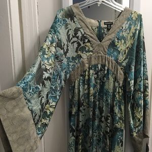Silk Kimono-Style Dress